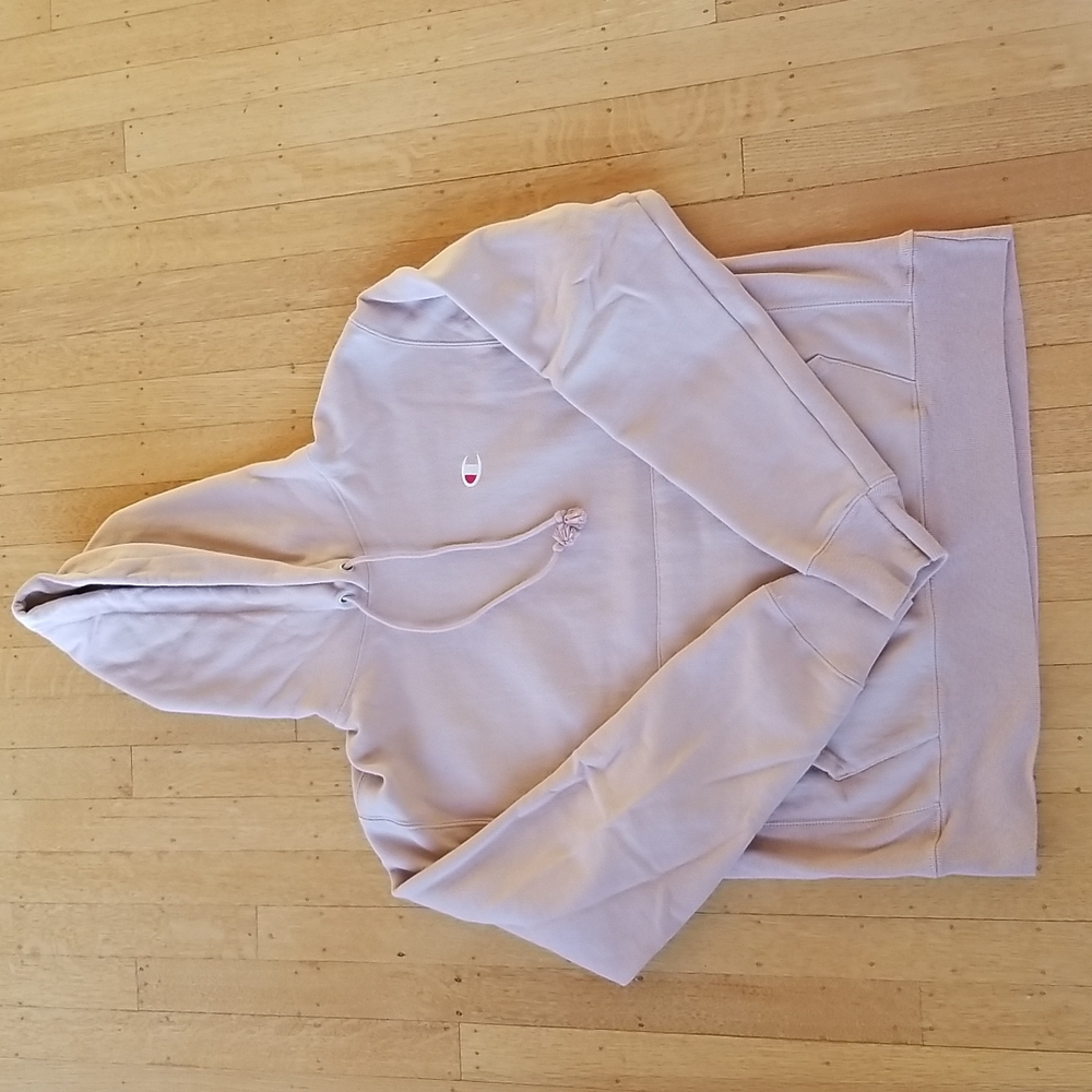 CHAMPION, REVERSE WEAVE, TAN/PINKISH HOODIE, MEN'S, M